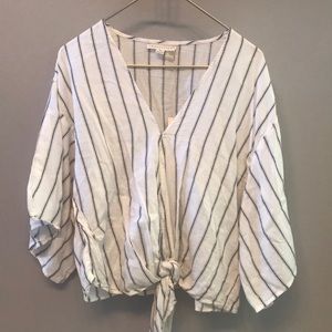 Lovestitch tie-front top